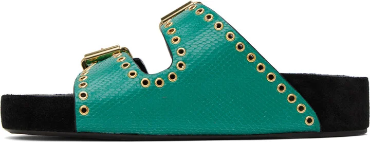 Isabel Marant Green Lennyo Sandals - Image 3