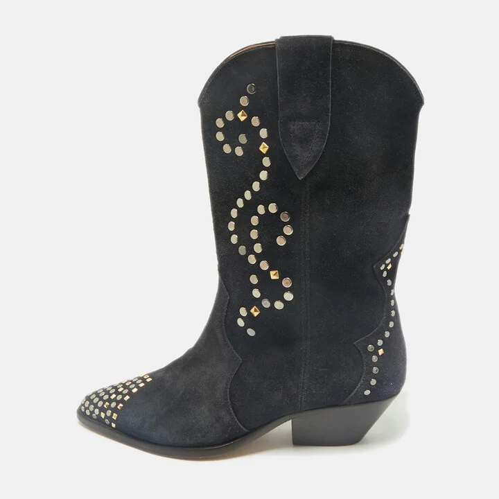 Isabel Marant Grey Suede Dewina Ankle Length Boots Size 39