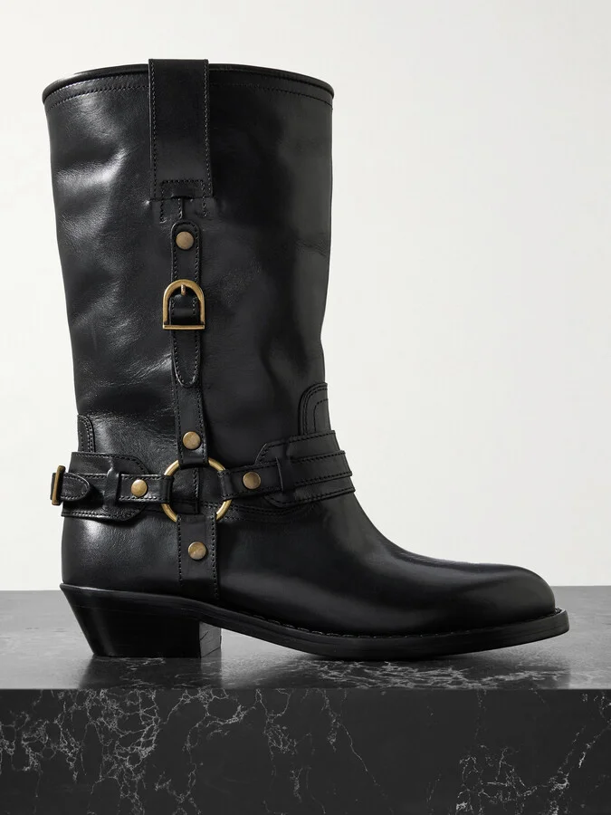 Isabel Marant - Heiko Buckled Leather Boots - Black