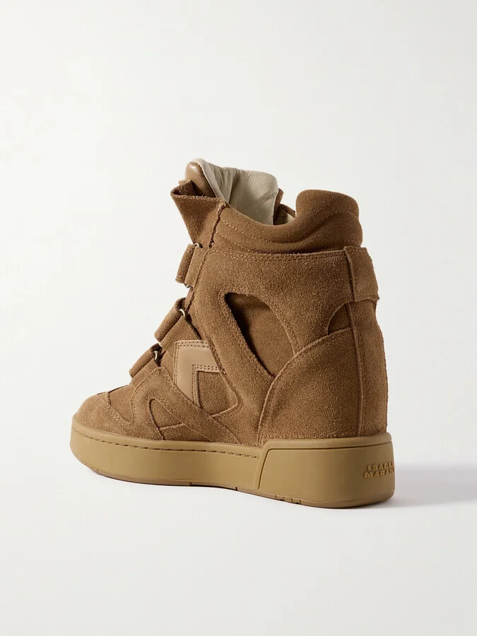 Isabel Marant - Im3 Leather-trimmed Suede High-top Sneakers - Brown - Image 3