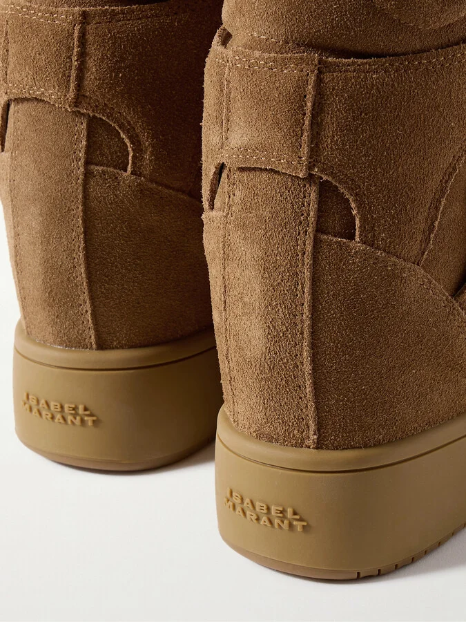Isabel Marant - Im3 Leather-trimmed Suede High-top Sneakers - Brown - Image 4