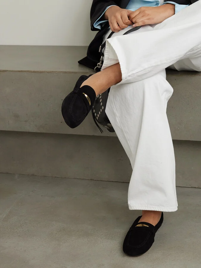 Isabel Marant - Iseri Embellished Suede Loafers - Black - Image 2