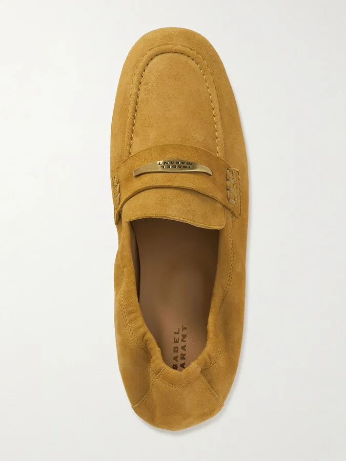 Isabel Marant - Iseri Embellished Suede Loafers - Brown - Image 5