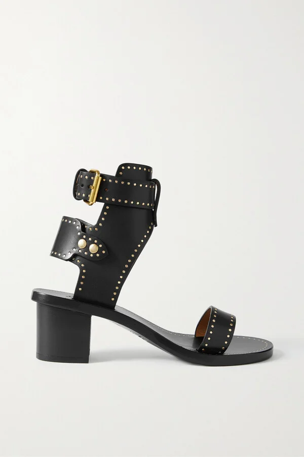 Isabel Marant - Jaeryn Studded Leather Sandals - Black