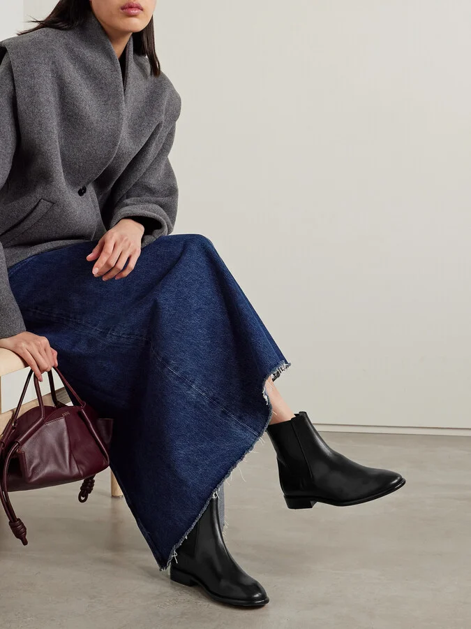 Isabel Marant - Jelna Leather Chelsea Boots - Black - Image 2