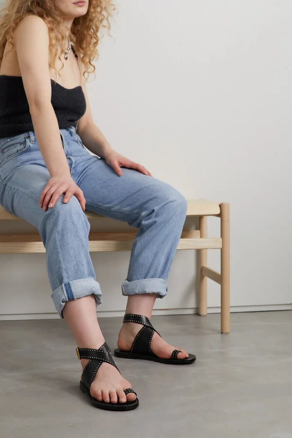 Isabel Marant - Jools Studded Leather Sandals - Black - Image 2