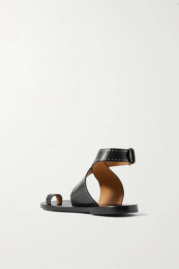 Isabel Marant - Jools Studded Leather Sandals - Black - Image 3