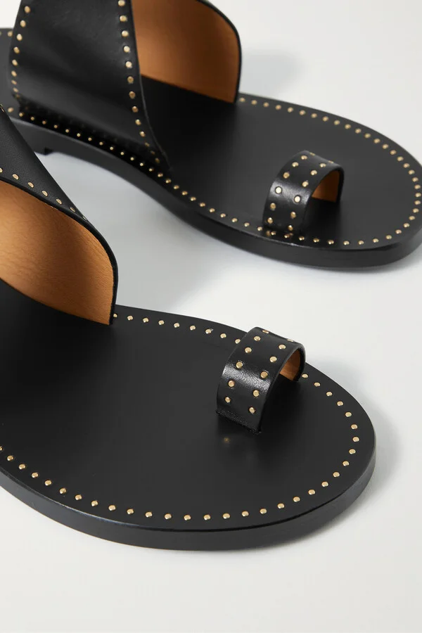 Isabel Marant - Jools Studded Leather Sandals - Black - Image 4