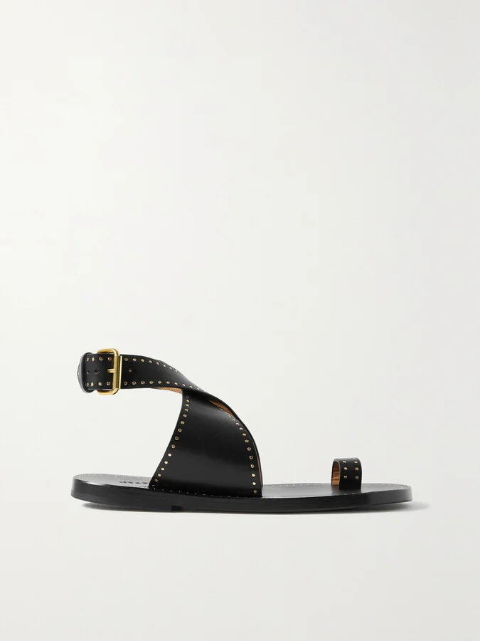 Isabel Marant - Jools Studded Leather Sandals - Black