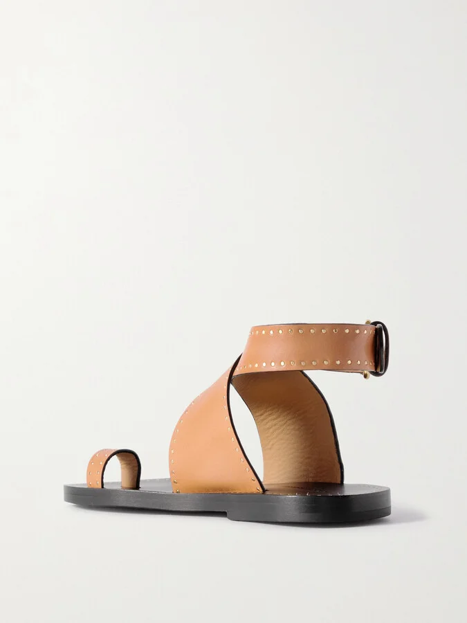 Isabel Marant - Jools Studded Leather Sandals - Neutrals - Image 3