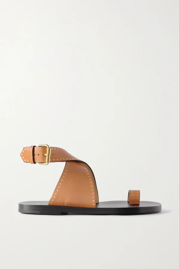 Isabel Marant - Jools Studded Leather Sandals - Neutrals