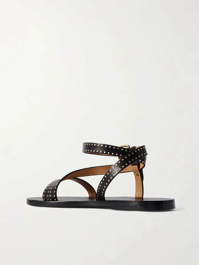 Isabel Marant - Jopee Studded Leather Sandals - Black - Image 3
