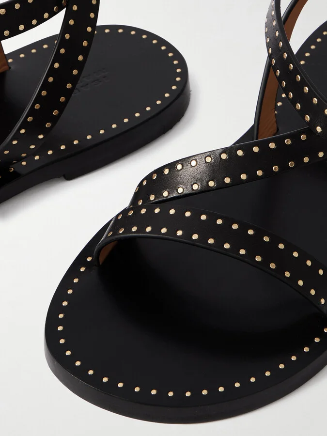 Isabel Marant - Jopee Studded Leather Sandals - Black - Image 4