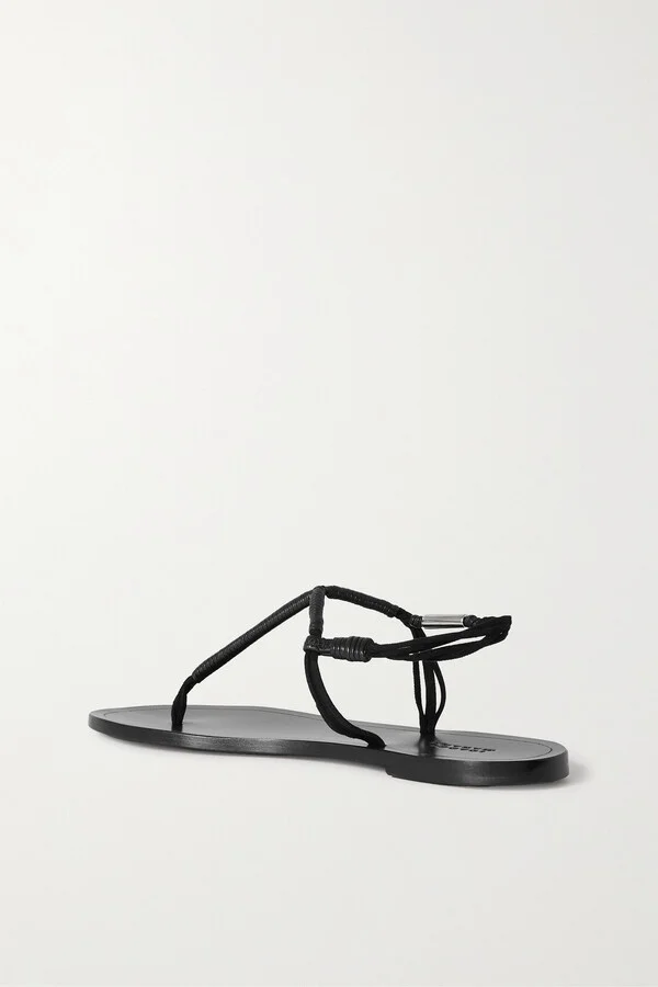 Isabel Marant - Juha Macramé And Leather Sandals - Black - Image 3
