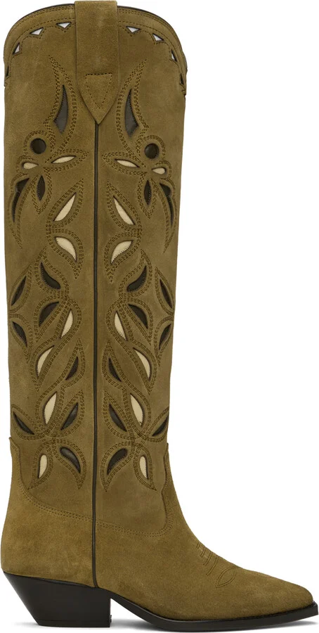 Isabel Marant Khaki Denvee Boots