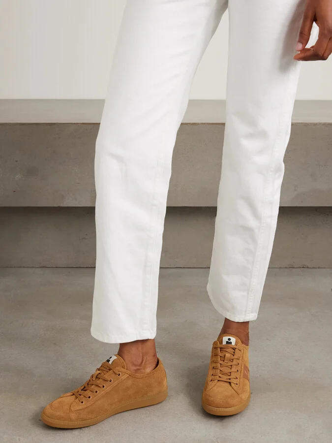Isabel Marant - Klyce Leather-trimmed Suede Sneakers - Brown - Image 2