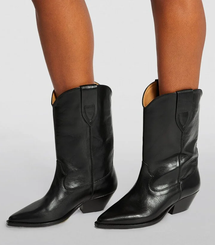 Isabel Marant Leather Duerto Cowboy Boots - Image 5