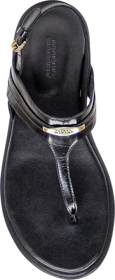 Isabel Marant Leather Sandalwood - Image 4