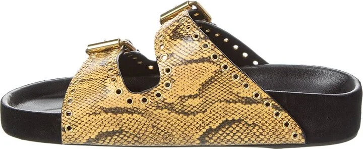 Isabel Marant Lennyo Snake-Embossed Leather Sandal - Image 2