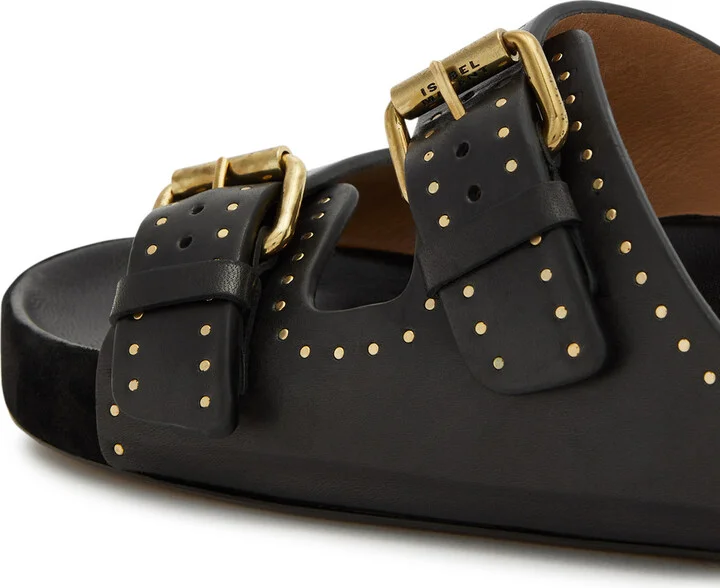 Isabel Marant Lennyo Studded Leather Sliders - Image 4