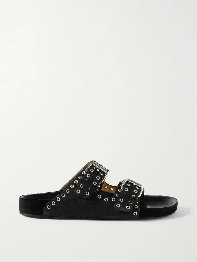 Isabel Marant - Lennyo Studded Leather Slides - Black