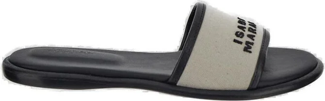 Isabel Marant Logo-Embroidered Slip-On Sandals