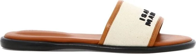 Isabel Marant Logo-Embroidered Slip-On Sandals
