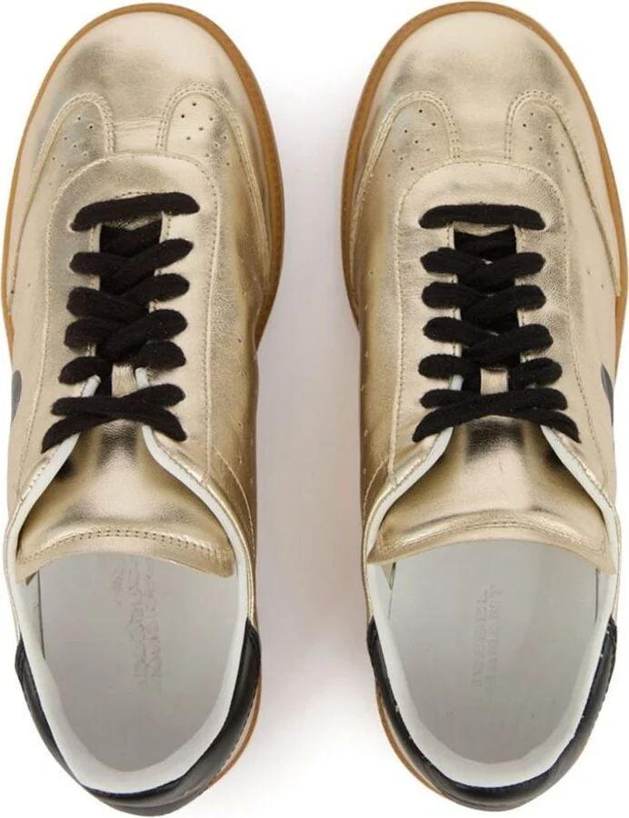 Isabel Marant Metallic Leather Kaycee Sneakers Shoes - Image 5