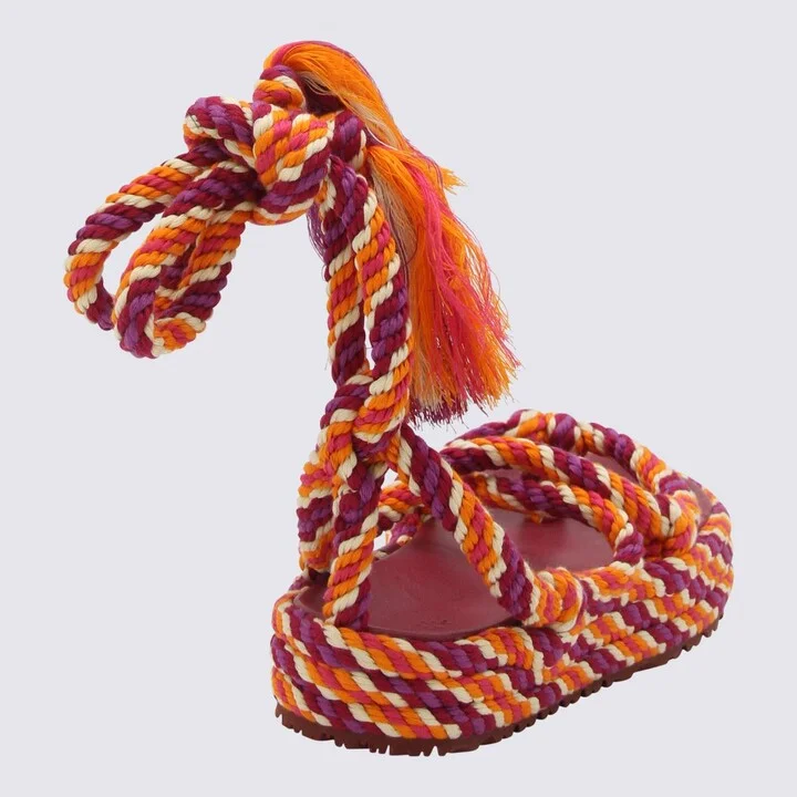 Isabel Marant Orange Rope Erol Sandals - Image 2