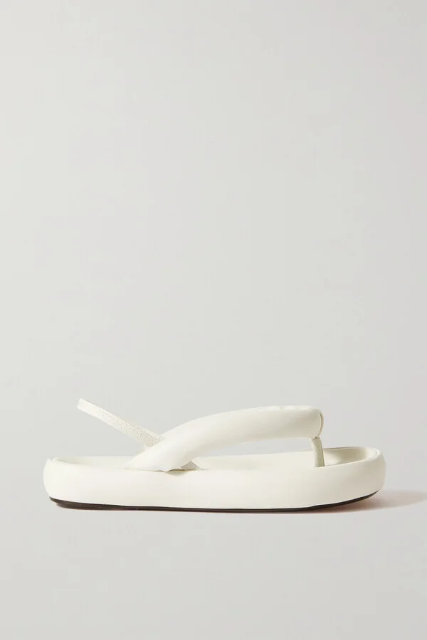Isabel Marant - Orene Padded Leather Platform Sandals - White
