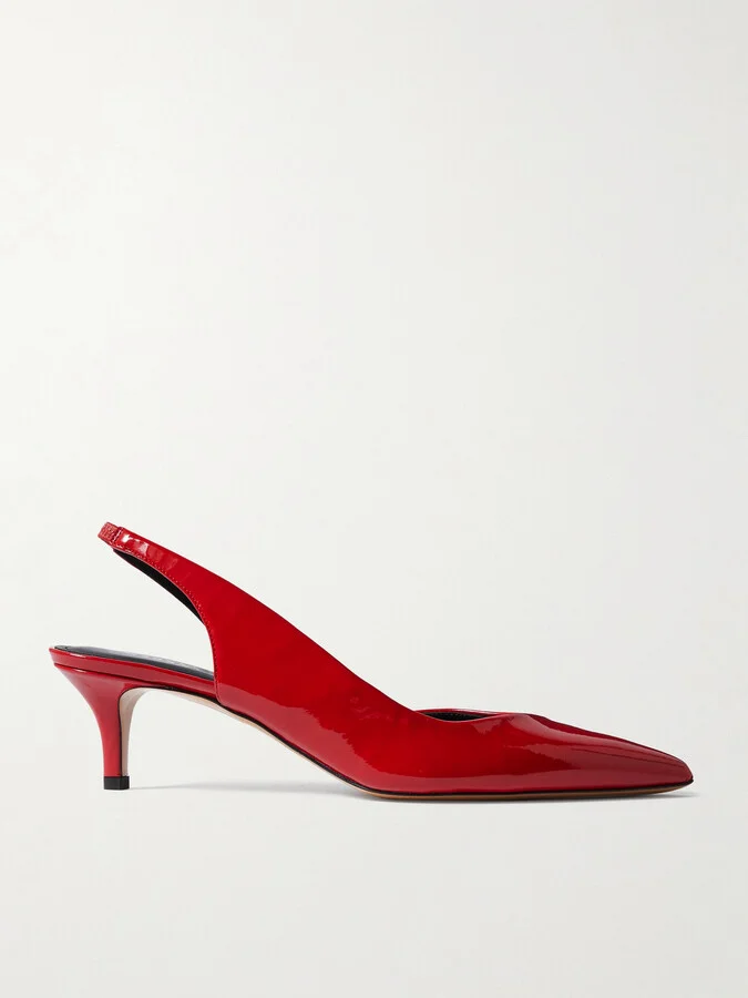 Isabel Marant - Padim Patent-leather Slingback Pumps - Red