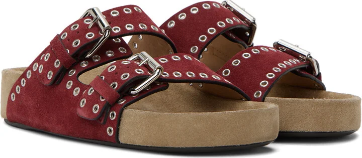 Isabel Marant Red Lennyo Buckle Sandals - Image 4