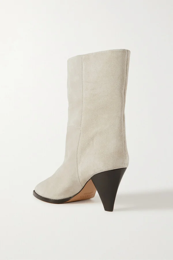 Isabel Marant - Rouxa Suede Ankle Boots - Off-white - Image 3