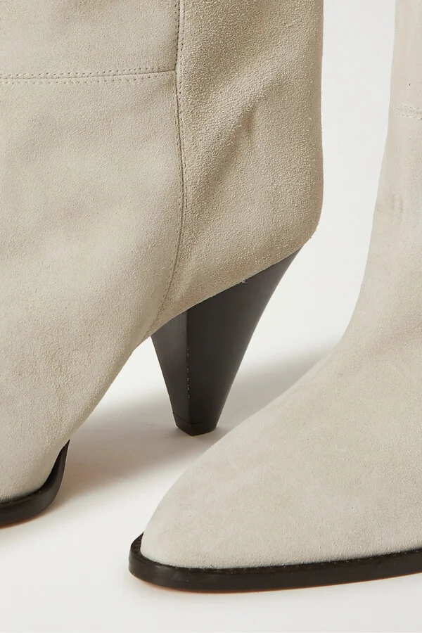 Isabel Marant - Rouxa Suede Ankle Boots - Off-white - Image 4