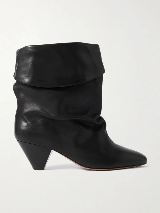 Isabel Marant - Ryska Leather Ankle Boots - Black