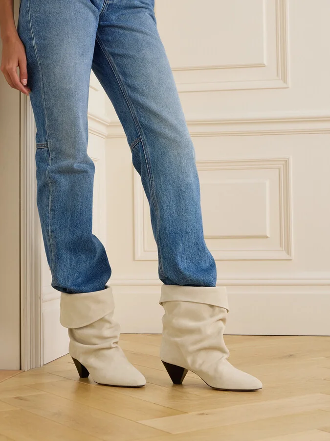 Isabel Marant - Ryska Suede Ankle Boots - Off-white - Image 2