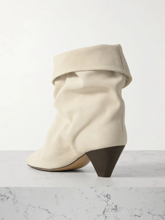 Isabel Marant - Ryska Suede Ankle Boots - Off-white - Image 3