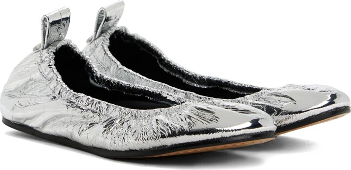 Isabel Marant Silver Belna Ballerina Flats - Image 4