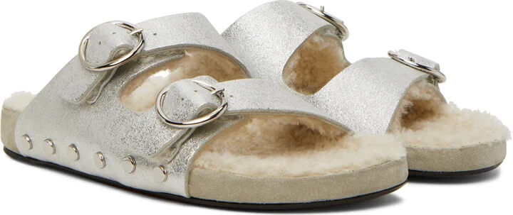 Isabel Marant Silver Lennyo Sandals - Image 4