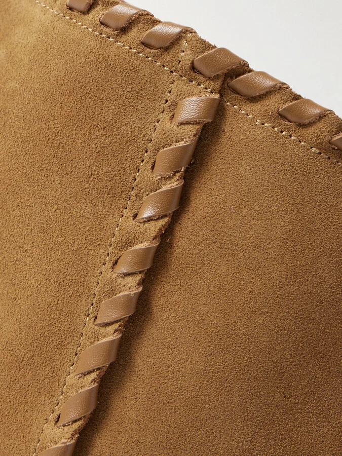 Isabel Marant - Staeni Leather-trimmed Suede Ankle Boots - Brown - Image 4