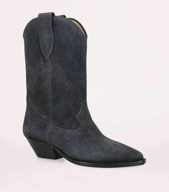 Isabel Marant Suede Duerto Cowboy Boots 40 - Image 3