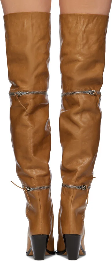 Isabel Marant Tan Lelodie Tall Boots - Image 2