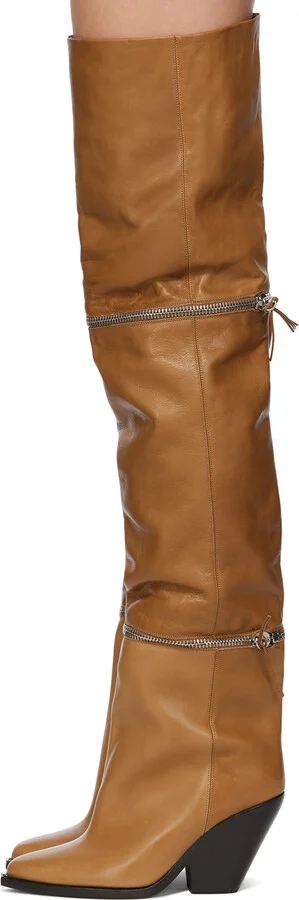 Isabel Marant Tan Lelodie Tall Boots - Image 3