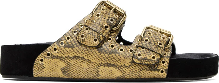 Isabel Marant Tan Lennyo Buckle Sandals