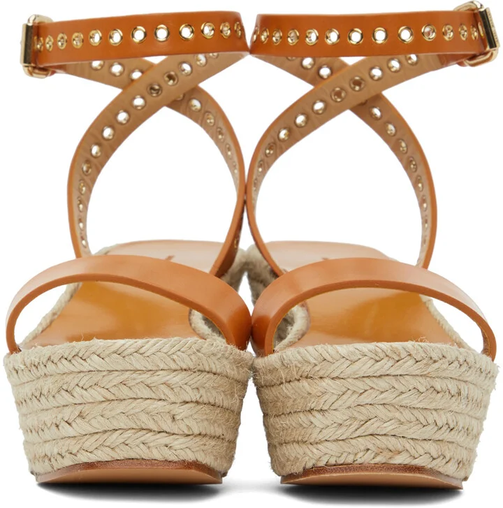 Isabel Marant Tan Messer Wedge Sandals - Image 2