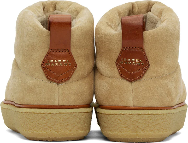 Isabel Marant Tan Suede Pillow Boots - Image 2