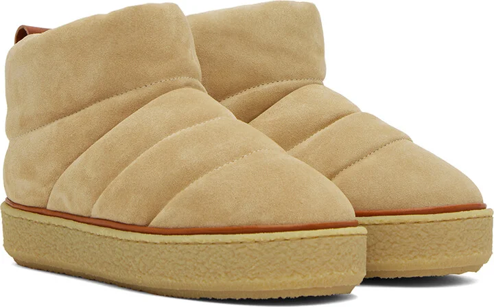 Isabel Marant Tan Suede Pillow Boots - Image 4