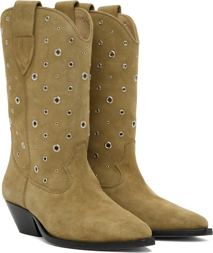 Isabel Marant Taupe Duerto Boots - Image 4