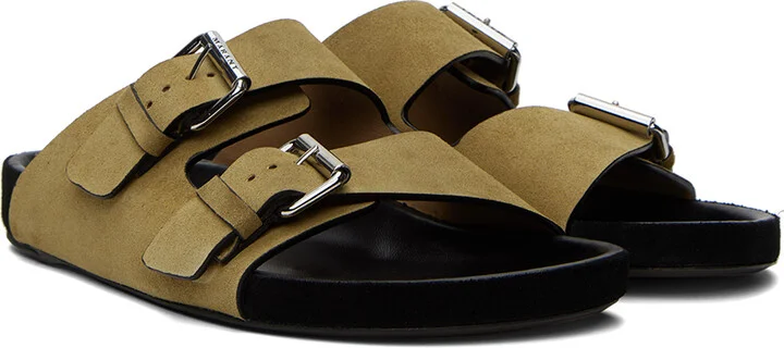 Isabel Marant Taupe Lekson Sandals - Image 4