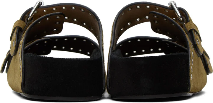 Isabel Marant Taupe Lennyo Buckle Sandals - Image 2